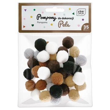 Pompony do dekoracji 35 sztuk Pets