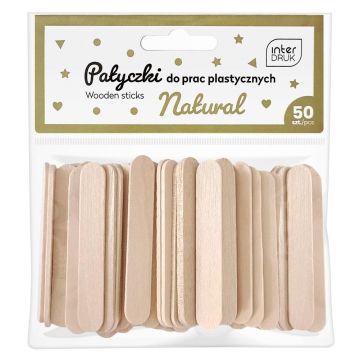 Naturalne patyczki do prac plastycznych 65mm 50szt