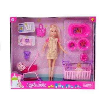 Lalka 29cm w pokoju dziecięcym