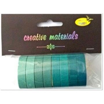 Taśmy papierowe zielone 10mm 8szt