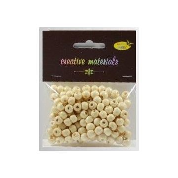 Koraliki drewniane kremowe ok 24g ok150szt