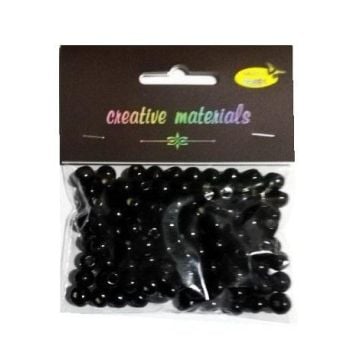 Koraliki drewniane czarne ok 26g ok150szt