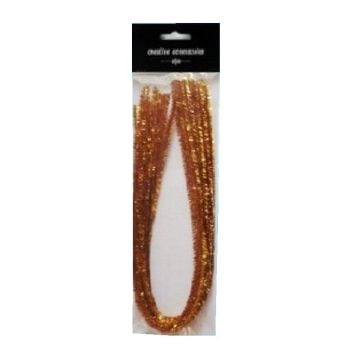 Druty chenille złote 9mmx50cm 10szt