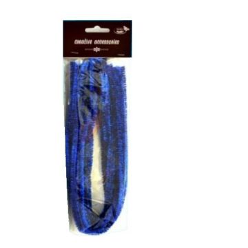 Druty chenille niebieskie 9mmx50cm 10szt