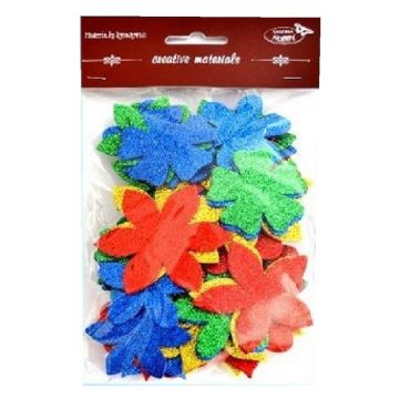 Kwiatki brokatowe 60szt