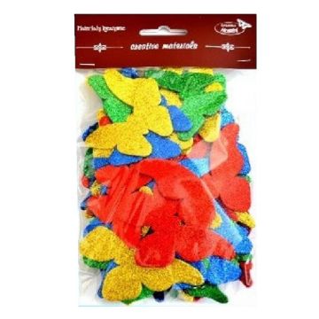 Motyle brokatowe 52szt