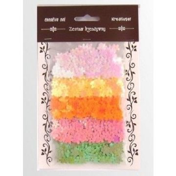 Zestaw cekiny kwiatki 30g