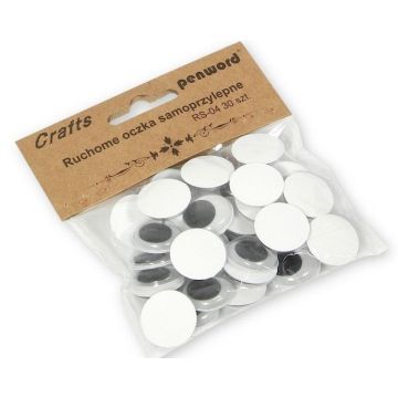 Ruchome oczka samoprzylepne 20mm 30szt