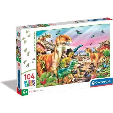 Puzzle 104 Super Kolor Land of Dinosaurs