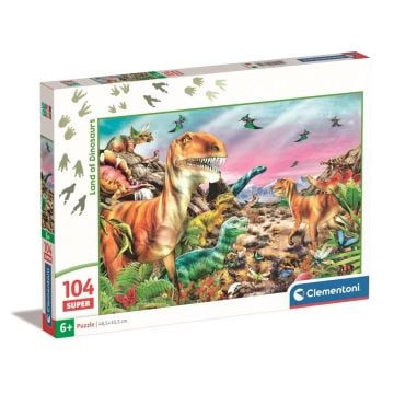 Puzzle 104 Super Kolor Land of Dinosaurus