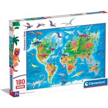 Puzzle 180 Super Dinosaurs Map