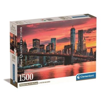 Puzzle 1500 Compact East River at dusk
