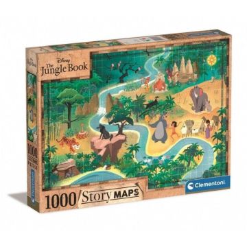 Puzzle 1000 Story Maps Księga Dżungli