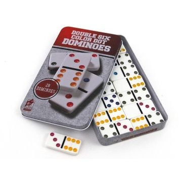 Domino w metalowym pudełku