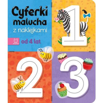 Cyferki malucha z naklejkami. Od 4 lat
