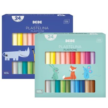 Plastelina 24 kolory BB Kids mix