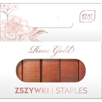 Zszywki 24/6 1000szt Rose Gold