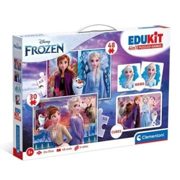 Puzzle 48 + 36 + Memo + 6 klocków Edukit Frozen