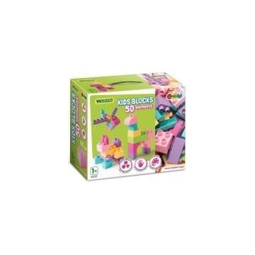 Kids Blocks klocki różowo-fioletowe 50el
