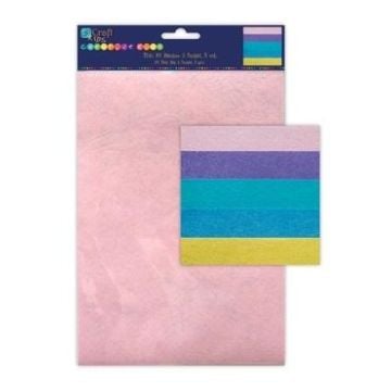 Filc A4 zestaw 3 Pastel 5szt