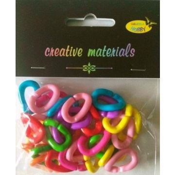 Koraliki plastikowe 15x25mm 21g