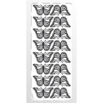 Stiker ażurowy srebrny