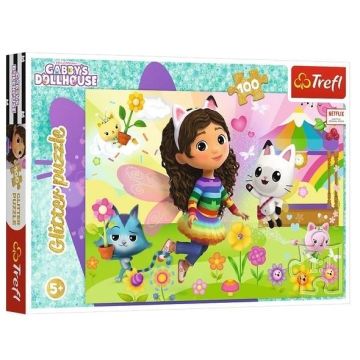 Puzzle 100 Glitter Brokatowa Gabby TREFL