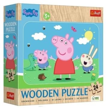 Puzzle drewniane 24 Poznaj uroczą Peppę TREFL