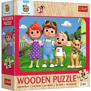 Puzzle drewniane 24 Wesoły Cocomelon TREFL