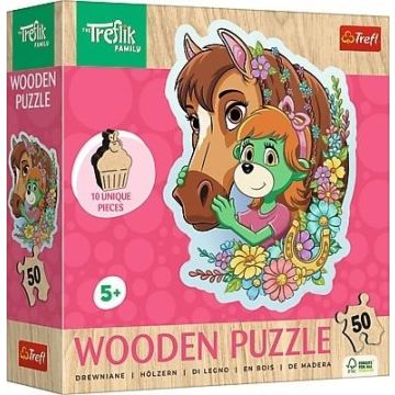 Puzzle 50 konturowe Wesoła Rodzina Treflików TREFL