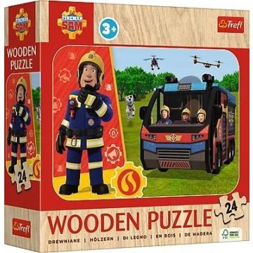 Puzzle drewniane 24 Niesamowity Strażak TREFL