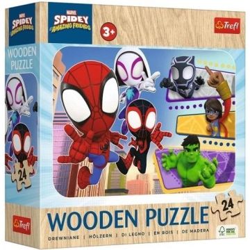 Puzzle drewniane 24 Spiday i przyjaciele TREFL