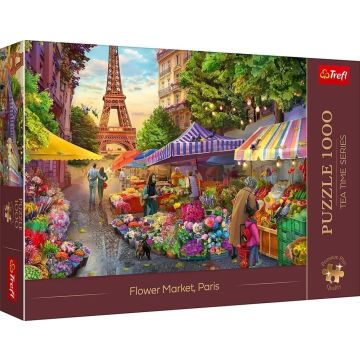 Puzzle 1000 Targ kwiatowy, Paryż TREFL