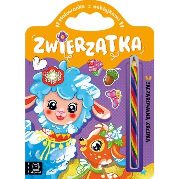Malowanka z naklejkami Zwierzątka