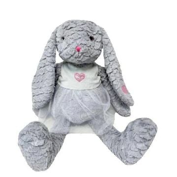 Króliczka Rózia 32cm szara