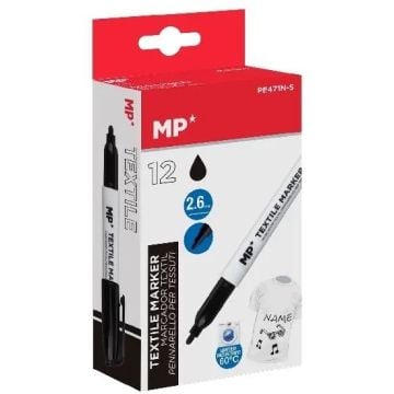 Marker do tkanin czarny 2,6mm (12szt)