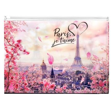 Koperta A4 PP z nadrukiem zip Take Me To Paris