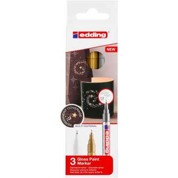 Marker olejowy błyszczący metaliczny 0,8mm 3szt