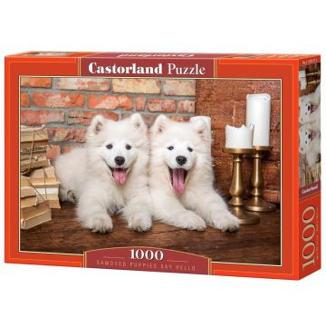 Puzzle 1000 Samoyed Puppies Say Hello CASTOR