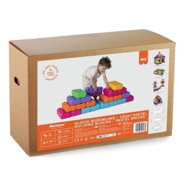 Klocki Budowlane Cegły 33el pastel