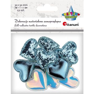 Dekoracje samoprzylepne serca 32x29mm 12szt
