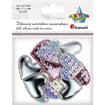 Dekoracje samoprzylepne serca 32x29mm 12szt