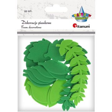 Naklejki piankowe liście paproci i grabu 20szt