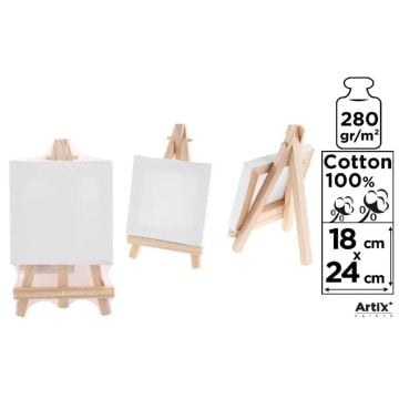Podobrazie mini 18x24cm 280G/m2 + sztaluga