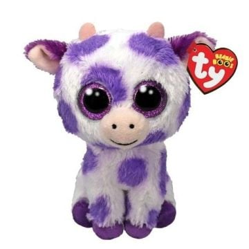 Beanie Boos Ethel - krowa z fiolet. plamami 15cm