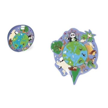 Puzzle 45 konturowe Mapa świata