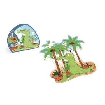 Puzzle 36 konturowe Krokodyl