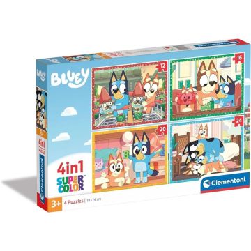 Puzzle 4w1 Super Kolor Bluey