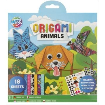 Blok z naklejkami i arkuszami do origami Zwierzęta