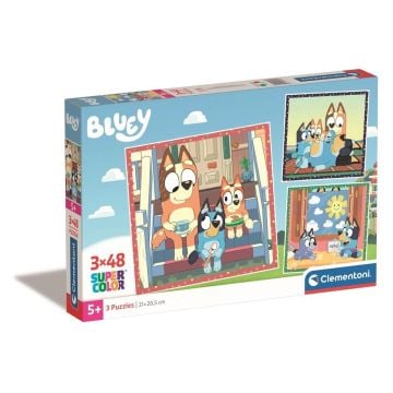 Puzzle 3x48 Super Kolor Bluey
